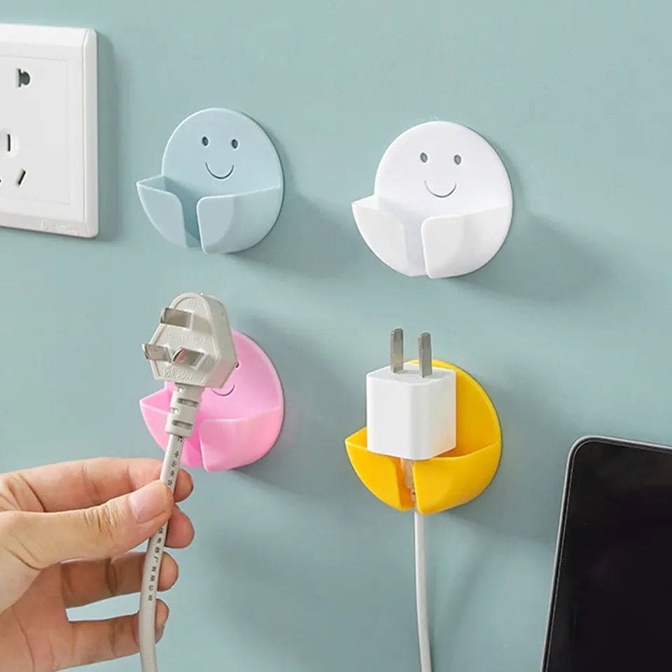 Round Smiley Plug Holder, Lovely Smiley Hook, Nail-free Hook Hanger, New Wall Storage Plug Hook, Creative Multifunction Plug Hook, Strong Traceless Hook, Power Cord Holder Storage Hook Round Smiley Plug Holder, Lovely Smiley Hook, Nail-free Hook Hanger, New Wall Storage Plug Hook, Creative Multifunction Plug Hook, Strong Traceless Hook, Power Cord Holder Storage Hook